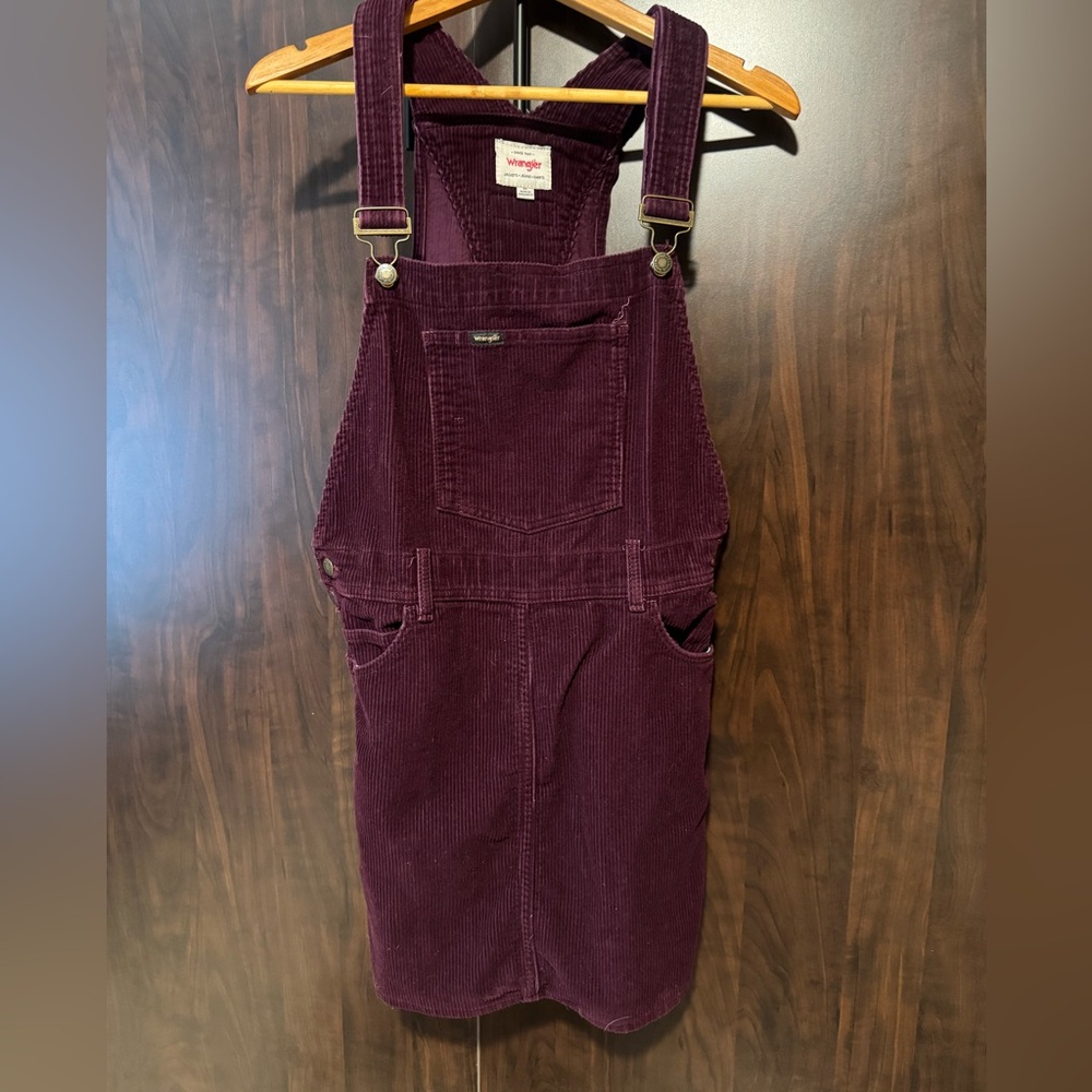 Vintage Wrangler Purple Corduroy Overall Dress – Women’s Medium